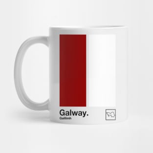 County Galway / Original Retro Style Minimalist Poster Design Mug